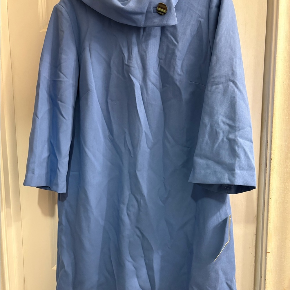 Tahari Light Blue Hooded Cape